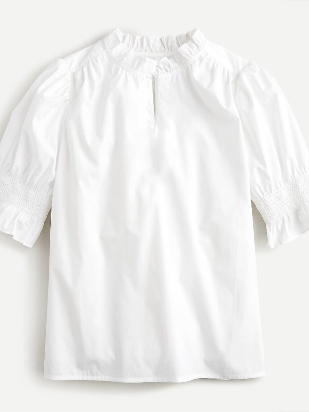 J. Crew Puff-Sleeve 100% Cotton Poplin Top Sz. XS AW862 Cottagecore Office